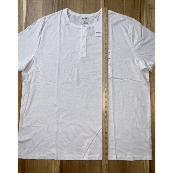 Goodfellow & Co Mens White Henley T-Shirt Short Sleeve Cotton Size XXL - Picture 9 of 12